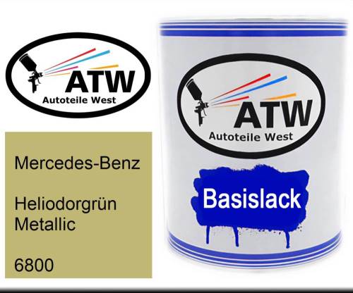 Mercedes-Benz, Heliodorgrün Metallic, 6800: 1L Lackdose, von ATW Autoteile West.